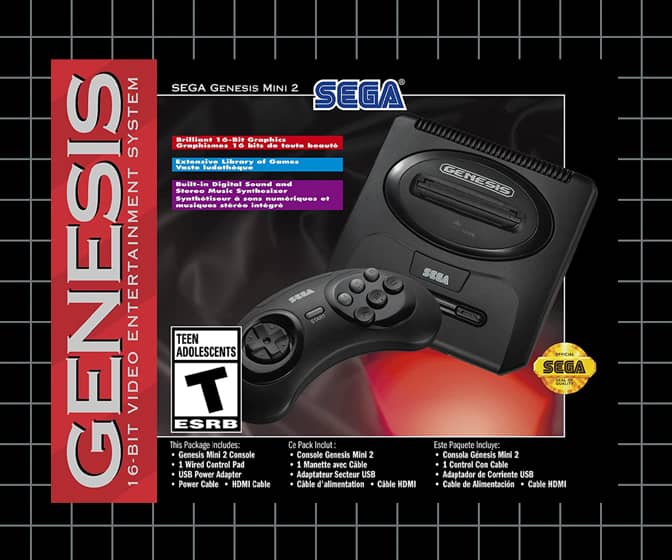 SEGA Genesis Mini 2 Console - 50+ Genesis and SEGA CD Games