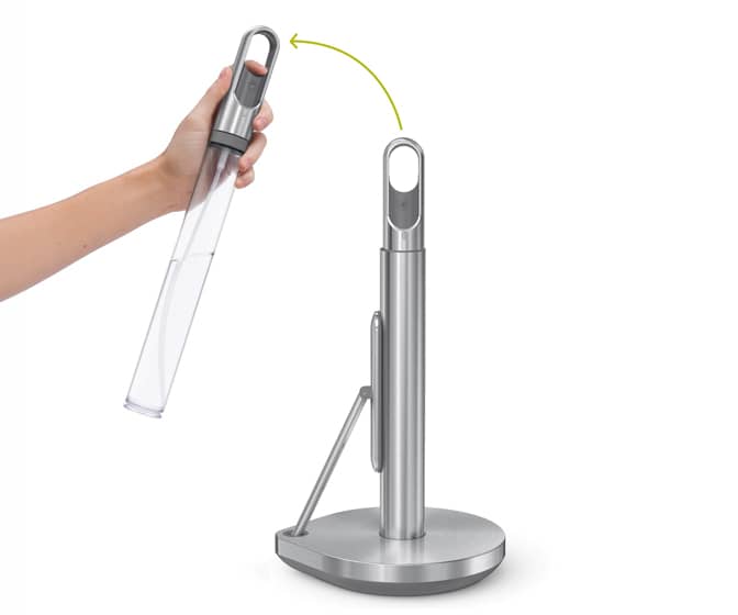 SimpleHuman Paper Towel Holder with Removable Pump Sprayer