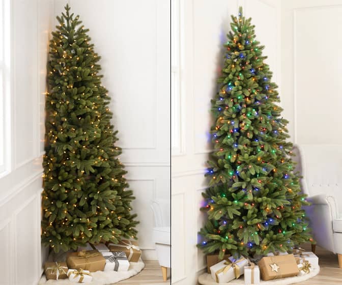 Space-Saving Corner and Flat Back Christmas Trees