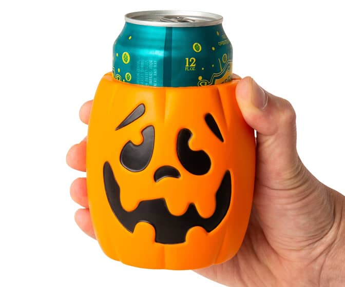 Spooky Halloween Pumpkin Foam Beer Can Holder