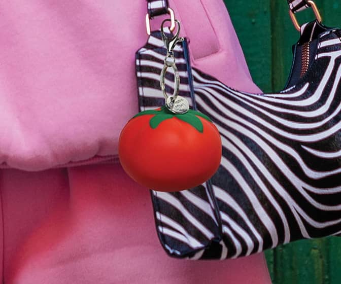 Squishy Tomato Keychain Charm / Stress Ball