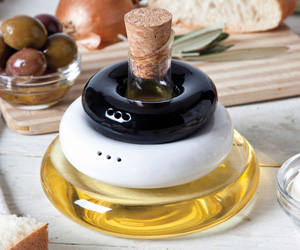 Stackable Olive Oil, Salt and Pepper Set