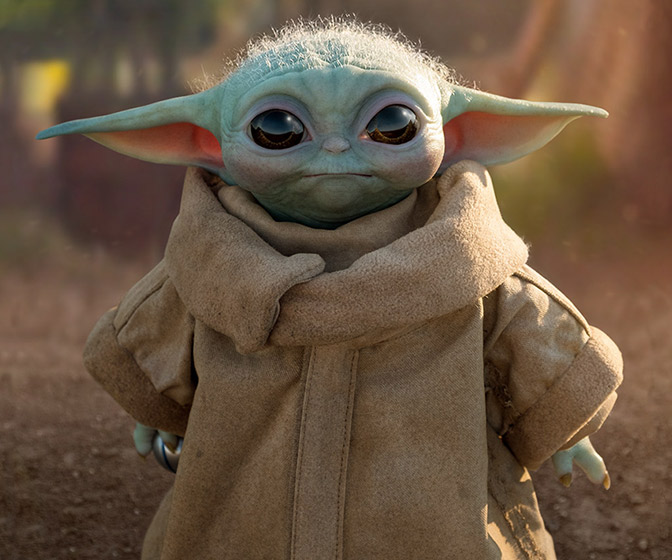 Life-Size Grogu / Baby Yoda Replica Figure From Star Wars The Mandalorian