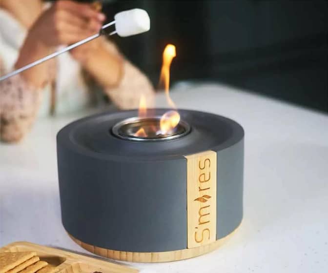 TerraFlame Smore's Bowl - Portable Tabletop Fire Bowl / S'mores Roaster