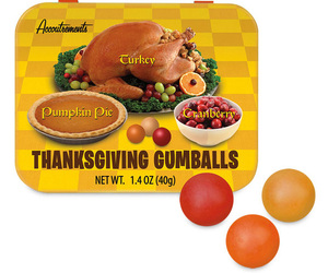 Thanksgiving Gumballs - Turkey, Cranberry and Pumpkin Pie Flavors!