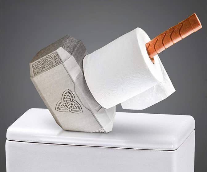 Thor's Hammer Mjolnir Toilet Paper Holder
