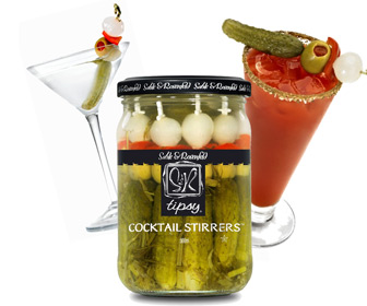 Tipsy Cocktail Stirrers - Pre-Made Garnish Skewers