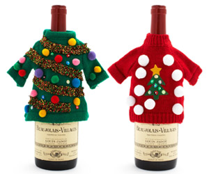 Ugly Christmas Sweater Wine Bottle Covers
