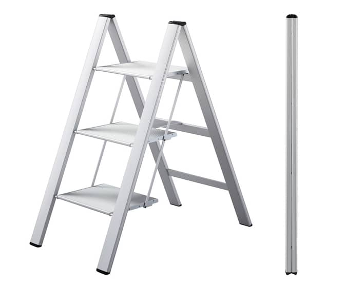Ultra Slim Compact Aluminum Step Ladder
