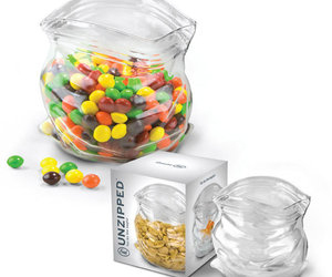 Unzipped Glass Bag - Candy and Nut Bowl