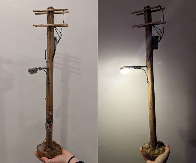 Utility Pole Streetlight Lamp