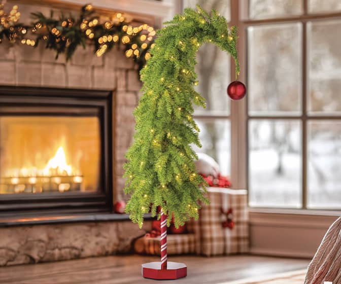 Whimsical Grinch-Style Christmas Tree