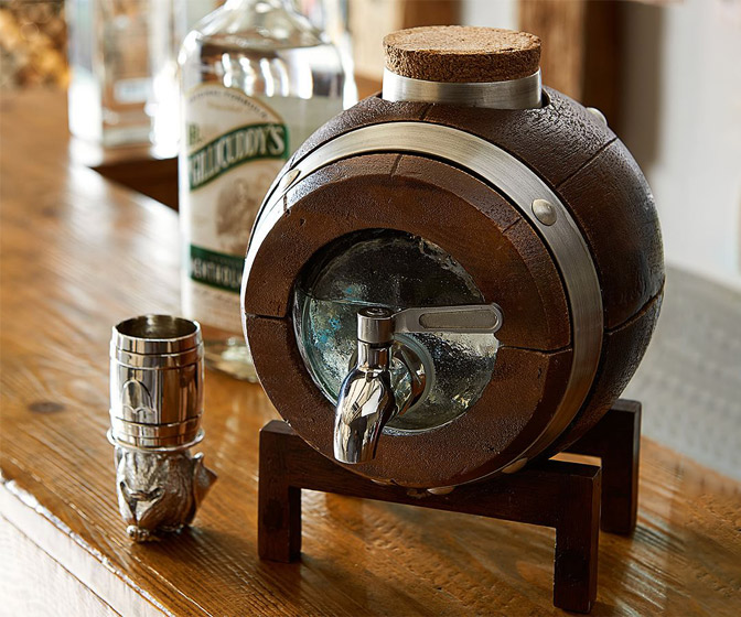 Whiskey Barrel Drink Dispenser / Decanter