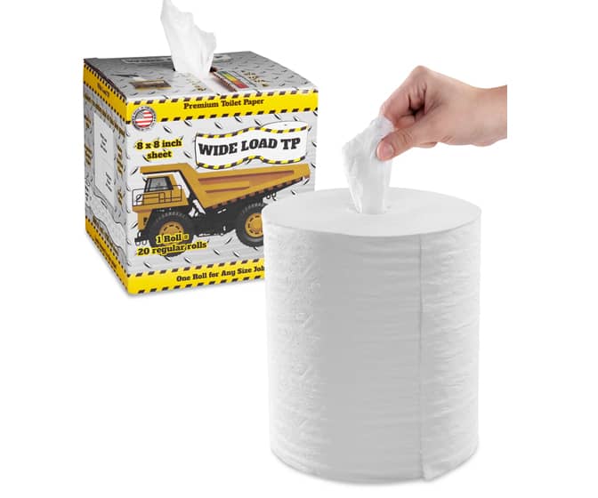 Wide Load Toilet Paper - 1 Roll Equals 20 Regular Rolls