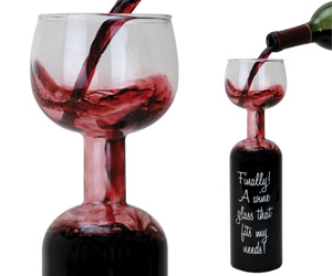 Wine Bottle Glass - Take the Entire Bottle With You