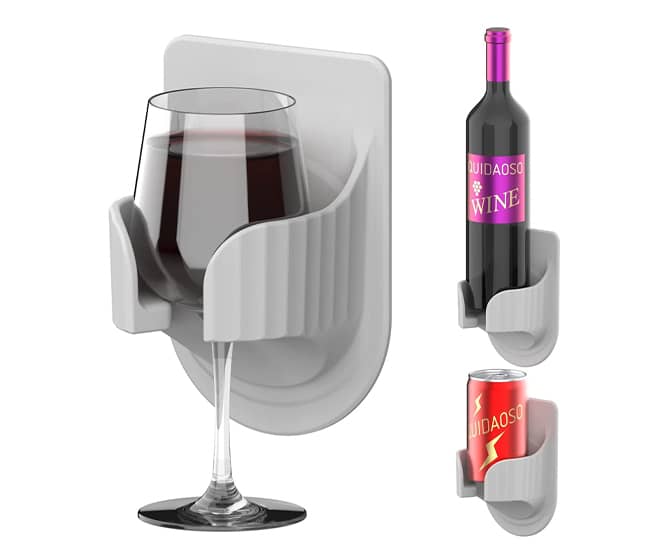 Wine Glass / Beer Can / Bottle Drink Holder for the Shower