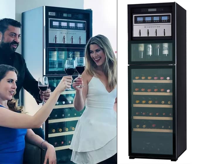 WineStation Cellar - 4-Bottle Wine Dispenser / 80-Bottle Wine Cooler