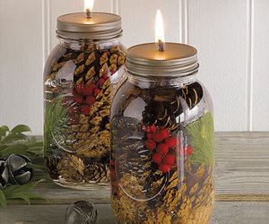 Winter Forest Mason Jar Oil Candles