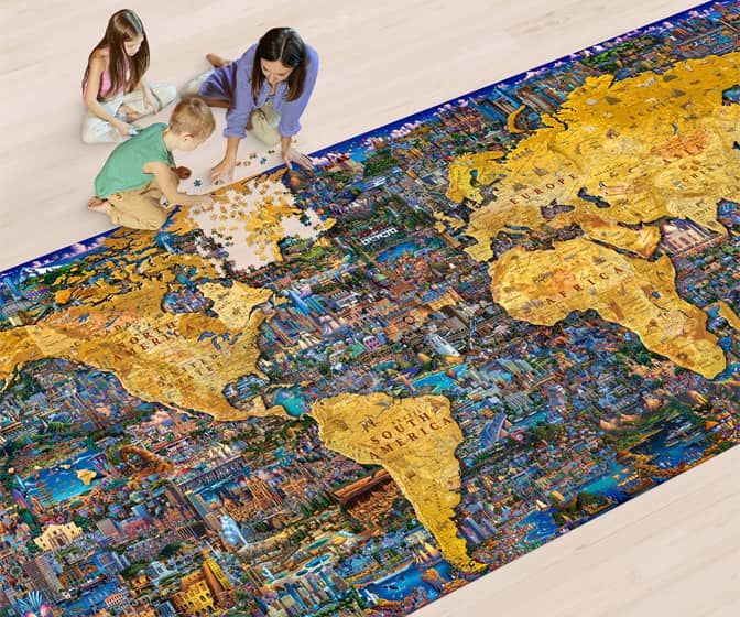 The World's Largest Jigsaw Puzzle - 60,000 Pieces / 29 Feet x 8 Feet!