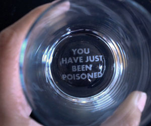 You Have Just Been Poisoned Etched Drinking Glass