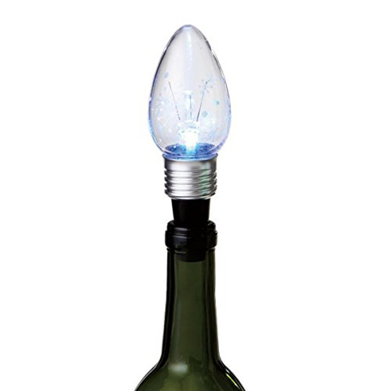 Lighted Holiday Bulb Wine Bottle Stoppers | The Green Head