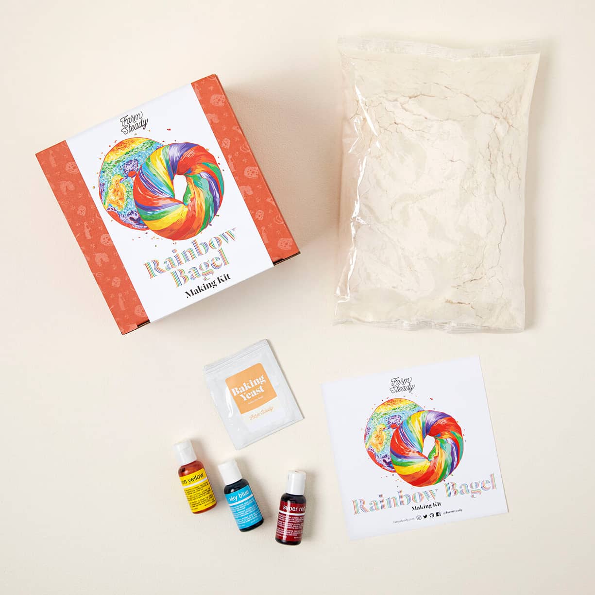 Make Your Own Rainbow Bagel Kit