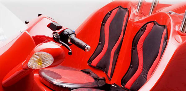 3 wheel 2 seater scooter