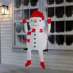 Animatronic Swinging Snowman Decoration
