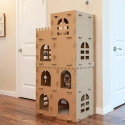 Massive Medieval Cardboard Cat Castle Tower / Scratcher