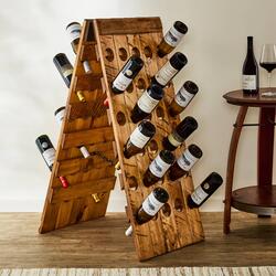 Rustic French Riddling Rack - Holds 60 Wine and Champagne Bottles