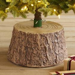 Rustic Tree Bark Christmas Tree Stump Stand