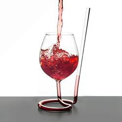 SIPSIP Wine Glass with a Built-In Straw