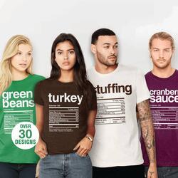 Thanksgiving Nutrition Label T-Shirts