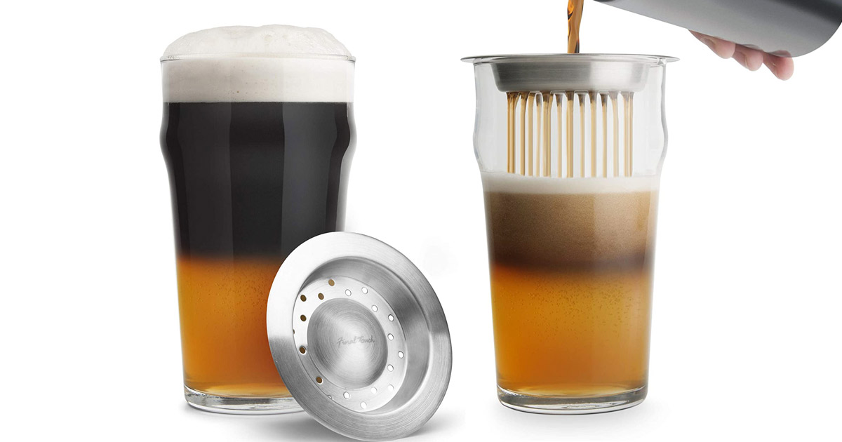 Black and Tan Beer Layering Tool and Glass Set The Green Head