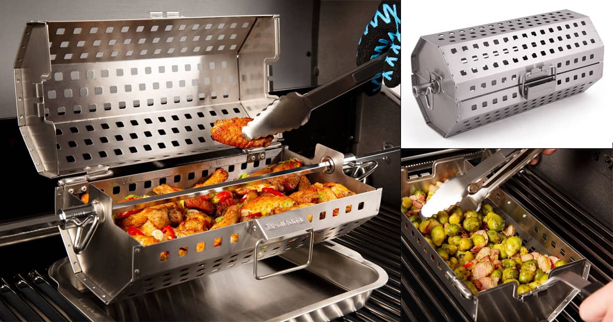 Broil King Stainless Steel Rotisserie Tumble Basket / Grilling Wok