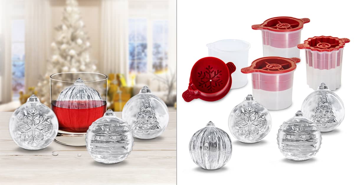 Christmas Ornament Ice Molds, Set of 2, for Making Leak-free, Slow