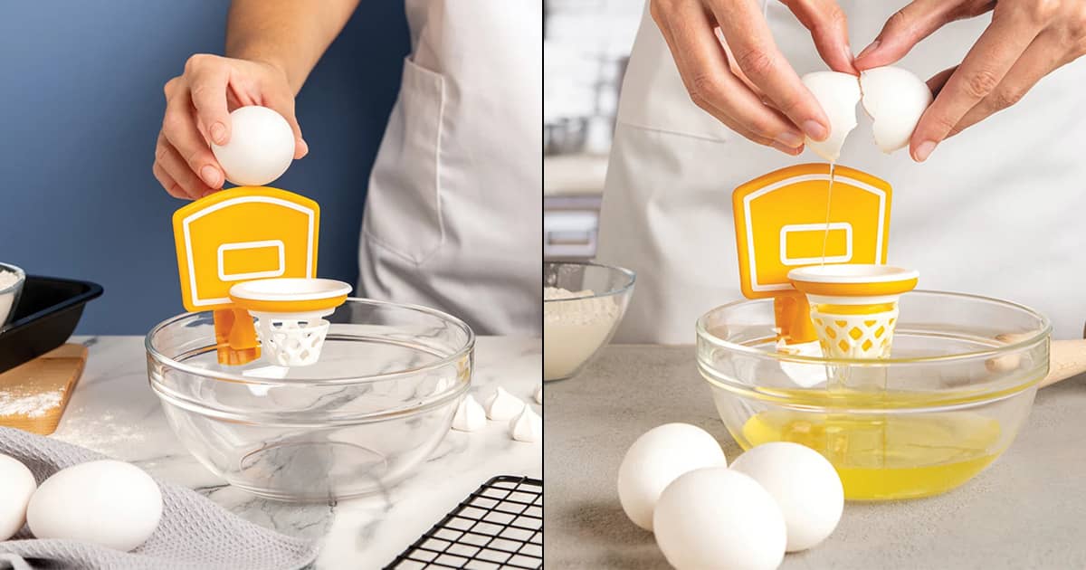Dunk N' Egg Basketball Hoop Egg Yolk Separator The Green Head