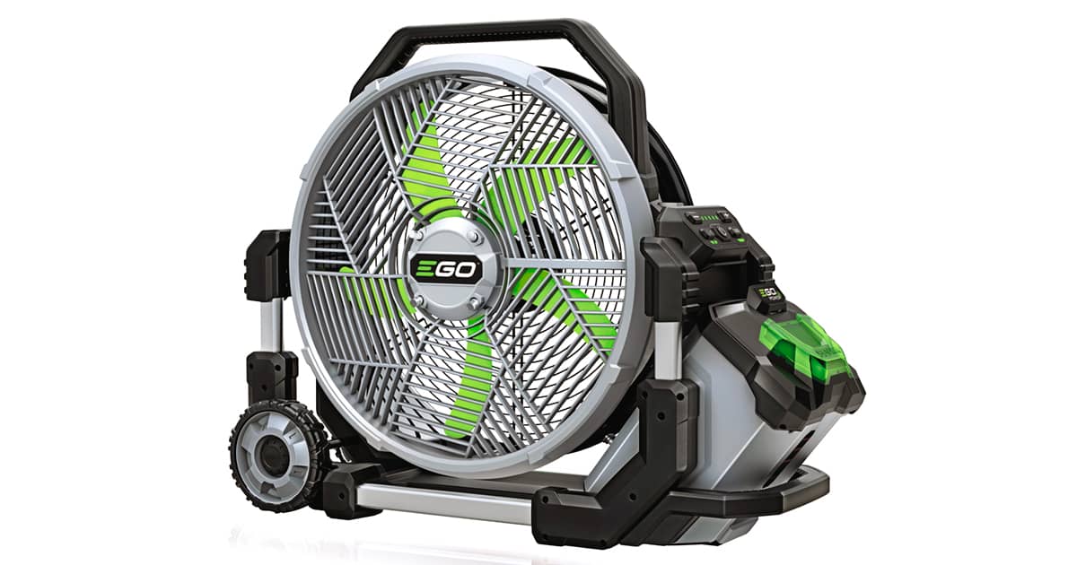 EGO POWER+ Misting Fan The World's Most Powerful Cordless Misting Fan