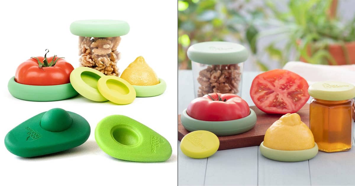 Silicone Alimentaire Food Huggers Food Huggers Lot De 5 Couvercles Alimentaires Protège Verre Soirée