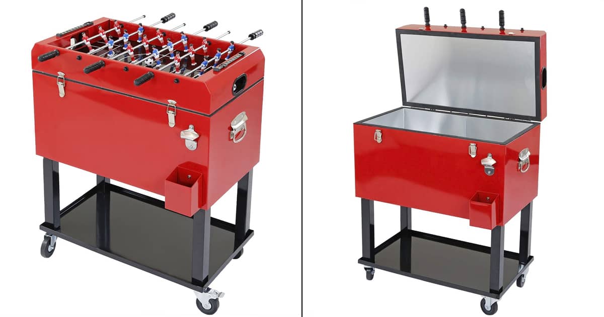 Foosball Table / Rolling Ice Chest Cooler The Green Head