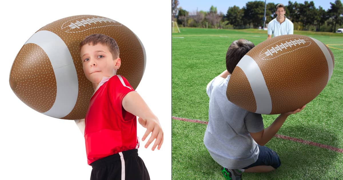Inflating Football's Giant 4-Ft Inflatable Football | The Green Head