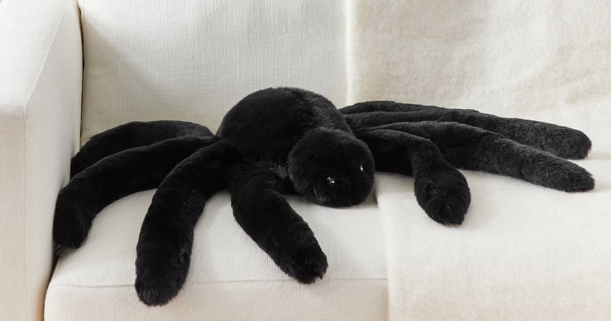Giant Black Spider Pillow The Green Head
