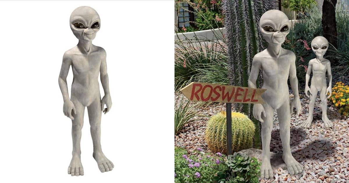 Grey Alien Garden Statue | The Green Head