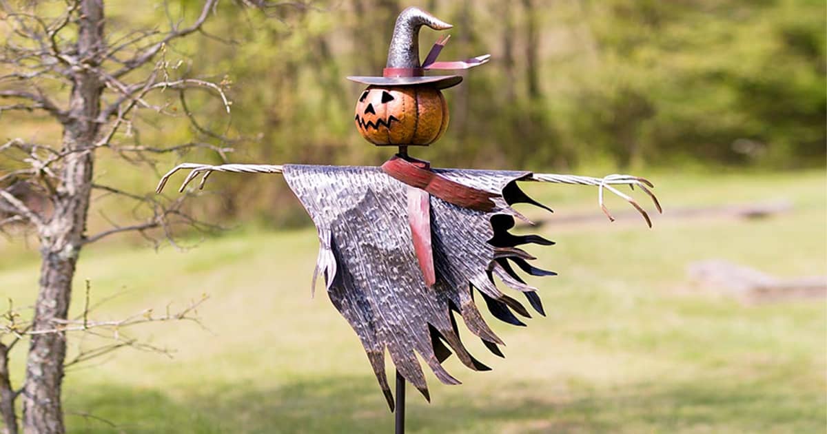 Halloween Jack O' Lantern Scarecrow Ground Stake The Green Head