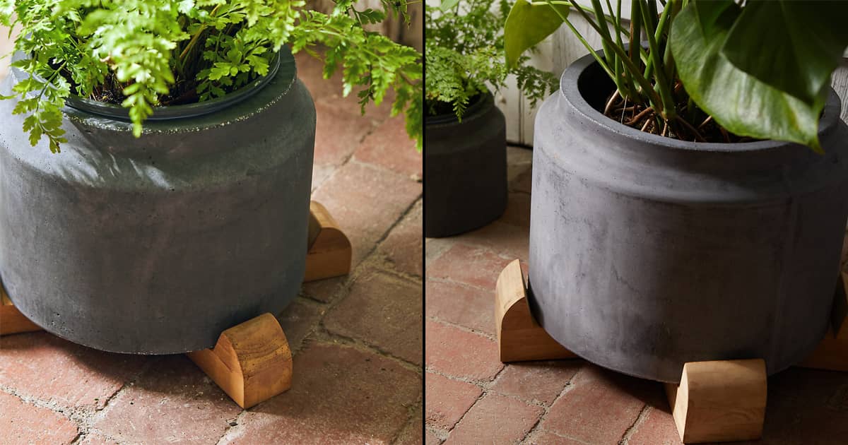 Handmade Teak Planter Feet The Green Head