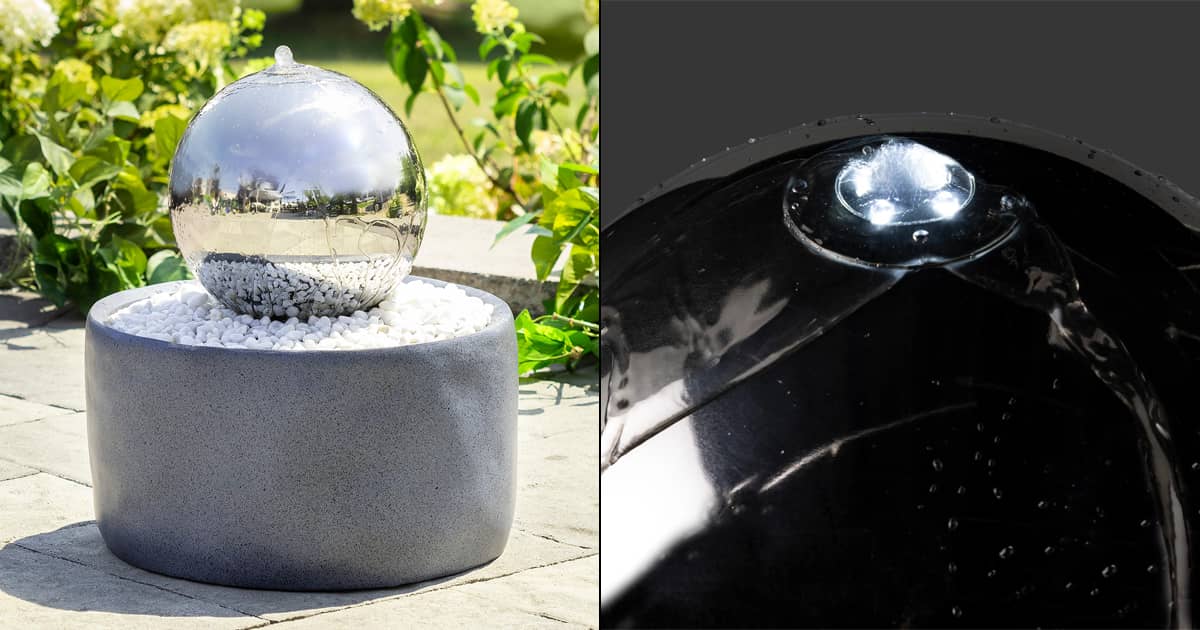 Illuminated Gazing Ball Water Fountain The Green Head