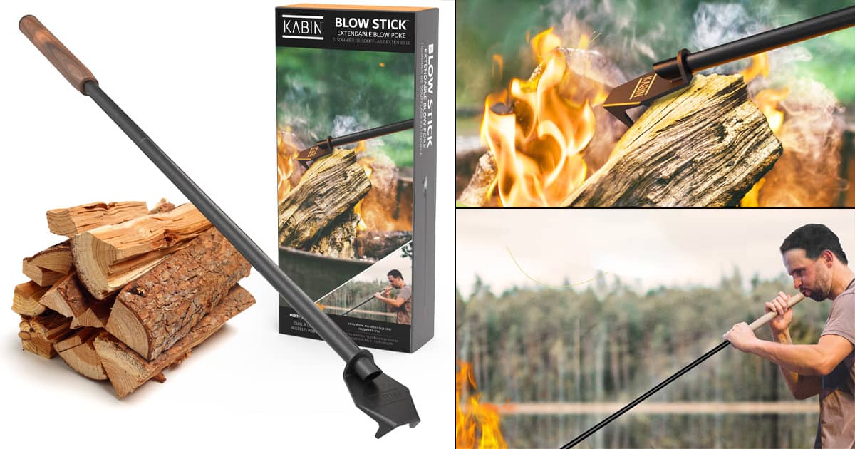 KABIN Blow Stick - Extendable Fire Poker / Blow Poke | The Green Head