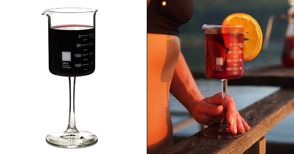 Laboratory Beaker Wine Glass The Green Head