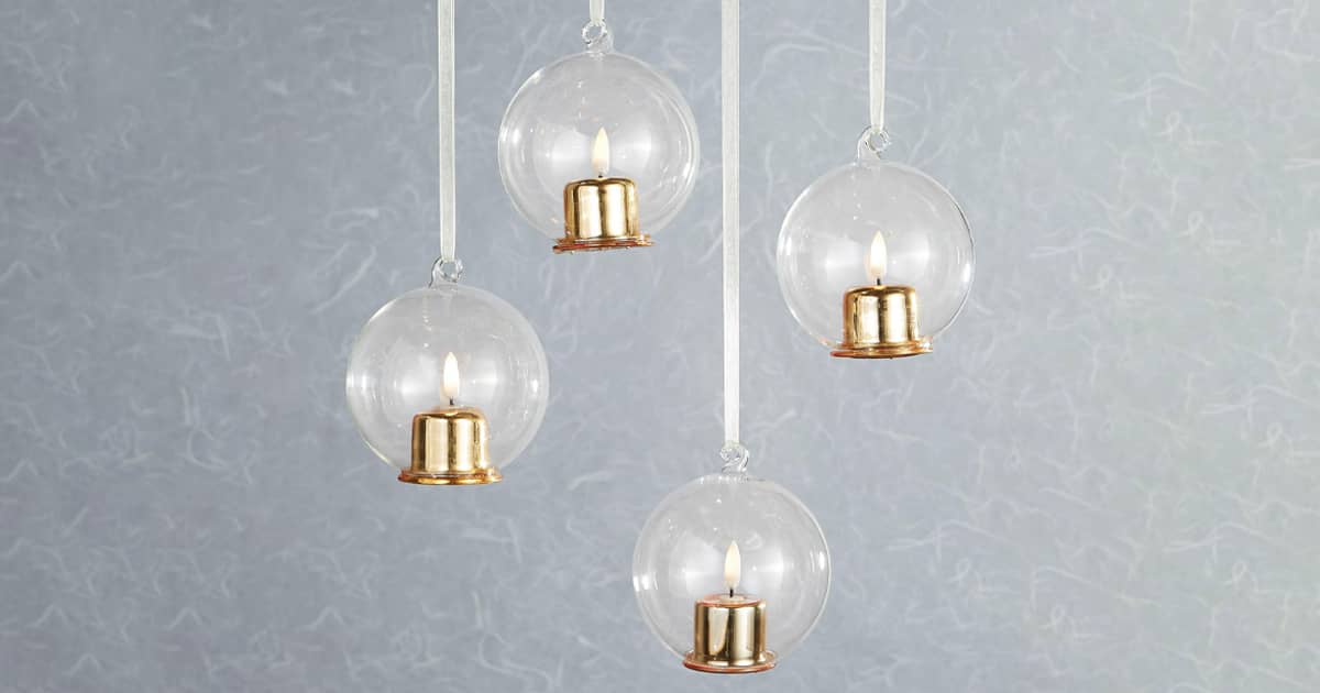 Lighted Glass Candle Ornaments The Green Head