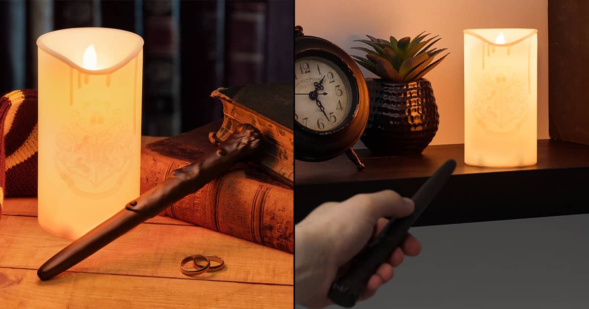 Magical Harry Potter Candle with Wand Remote The Green Head